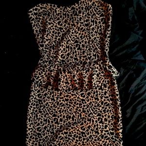 Mini dress leopard tan/gray s